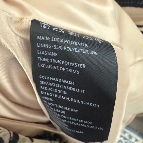 BARDOT NEW Women's 12 XL Embroidered Nude Black Overlay Midi Dress Sexy Sheath - Picture 12 of 16